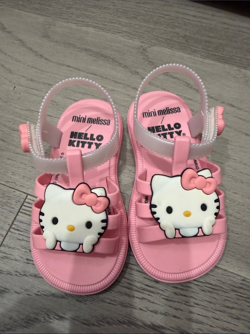 Mini Melissa Pink Hello Kitty Jelly Sandals